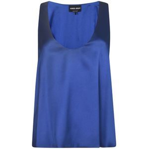 Giorgio Armani, Elegante Overhemden Collectie Blauw, Dames, Maat:S