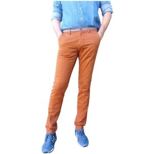 Mason's, Slim Fit Chino Broek Bruin, Heren, Maat:L