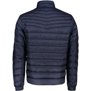 Hugo Boss, Jassen, Heren, Blauw, 4Xl, Katoen, Donkerblauwe Gewatteerde Jas