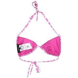 Versace, Badkleding, Dames, Roze, S, Polyester, Logo Print Driehoek Bikini Top