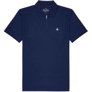 Brooks Brothers, Tops, Heren, Blauw, 2Xl, Polyester, Polo Shirt