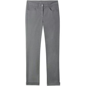 Luisa Cerano, Slim-Fit Grijze Broek Grijs, Dames, Maat:S