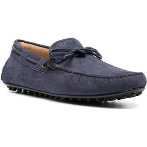 Tod's, Schoenen, Heren, Blauw, 42 EU, Leer, Elegante Blauwe Loafers voor Mannen