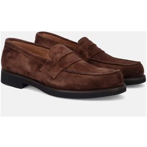 Sangiorgio, Schoenen, Heren, Bruin, 41 EU, Suède, Bruine Suède Mocassin Schoen