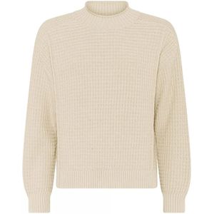 Skovhuus, Truien, Dames, Beige, S, Katoen, Casual Gestreepte Pullover Blouse Roomwit