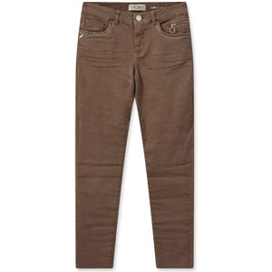 MOS Mosh, Strakke Jeans met Geborduurde Details Bruin, Dames, Maat:W28