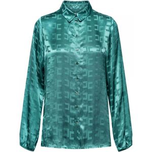 &Co Woman, Blouses & Shirts, Dames, Groen, XS, Satijn, Amika EN-Emerald