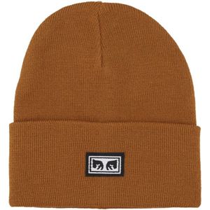 Obey, Icon Eyes Beanie Bruin, Heren, Maat:ONE Size