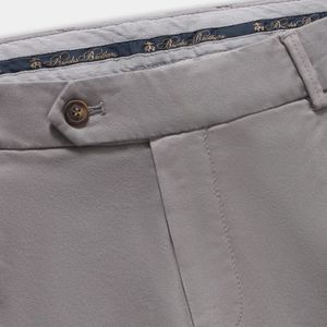 Brooks Brothers, Broeken, Heren, Grijs, W46, Katoen, Slim Fit Katoenen Chino's