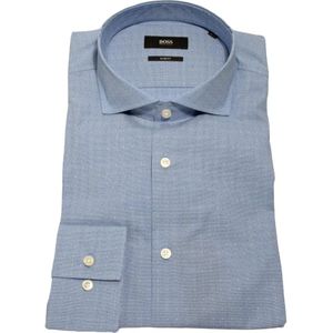 Hugo Boss, Overhemden, Heren, Blauw, M, Katoen, Shirts