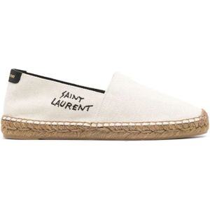 Saint Laurent, Schoenen, Dames, Beige, 37 EU, Leer, Espadrilles