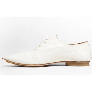 UMA Wang, Schoenen, Dames, Wit, 40 EU, Puntige Derby Vetersluiting Schoenen