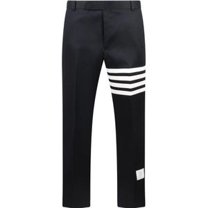 Thom Browne, Navy Ongeconstrueerde Chino Broek Blauw, Heren, Maat:L