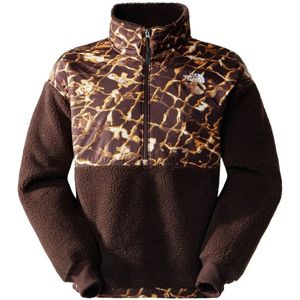 The North Face, Sport, Heren, Bruin, XS, Bruin Winter Olympische Geodetische Print Fleece