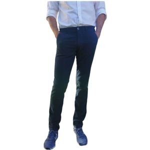 Mason's, Broeken, Heren, Blauw, 3Xl, Katoen, Slim Fit Corduroy Chino Broek