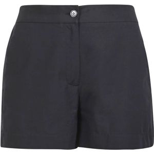 Ottod'Ame, Korte broeken, Dames, Zwart, L, Katoen, Katoenen shorts met elastische taille
