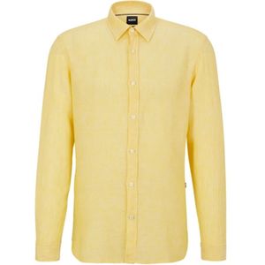 Hugo Boss, Overhemden, Heren, Geel, XL, Overhemd