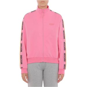 Moschino, Sweatshirts & Hoodies, Dames, Roze, L, Roze Truien voor Vrouwen