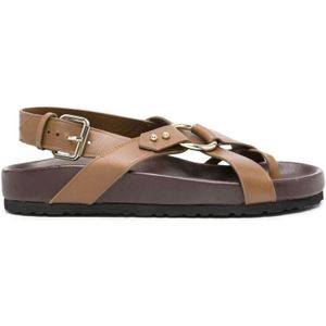 Soeur, Flat Sandalen Bruin, Dames, Maat:41 EU