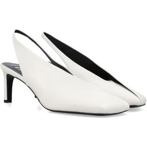 Jil Sander, Schoenen, Dames, Wit, 39 EU, Klassieke Court Schoen