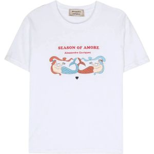 Alessandro Enriquez, T-Shirts Wit, Dames, Maat:L