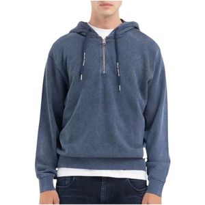 Replay, Sweatshirts & Hoodies, Heren, Blauw, XL, Lichtblauwe Sweatshirt M6829.00.23688M