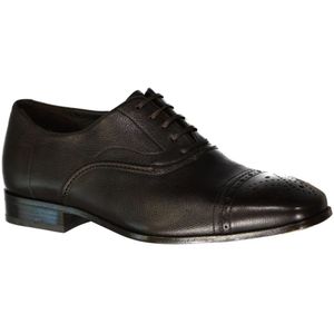 Salvatore Ferragamo, Schoenen, Heren, Bruin, 41 EU, Leer, Leren Lace-Up Derbies met Geperforeerd Detail