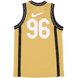 Nike, Sport, Heren, Geel, S, Polyester, Premium Basketball Jersey Wheat Gold/White