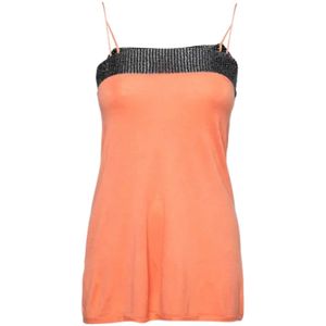 Armani Pre-owned, Pre-owned, Dames, Oranje, S, Pre-owned Fabric tops