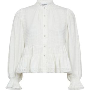 Co'Couture, Blouses & Shirts, Dames, Wit, M, Feminine Shirt Blouse met Pofmouwen