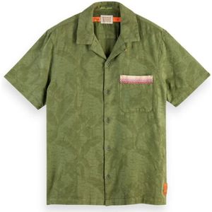 Scotch & Soda, Overhemden, Heren, Groen, L, Elegante korte mouwen shirt