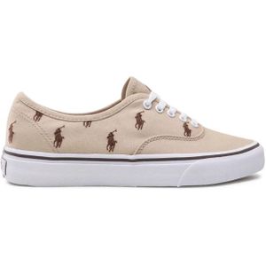 Ralph Lauren, Schoenen, Heren, Beige, 41 EU, Pony Logo Skate Sneakers