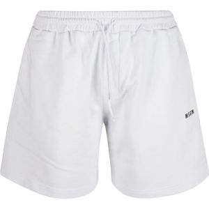 Msgm, Korte broeken, Heren, Wit, S, Stijlvolle Bermuda Shorts voor de zomer