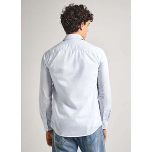Pepe Jeans, Bloemenprint Slim Fit Katoenen Overhemd Blauw, Heren, Maat:XL