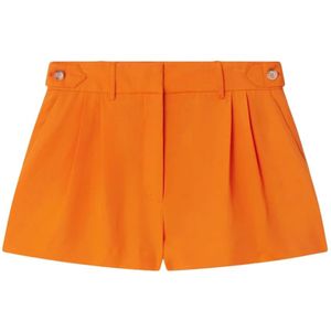 Stella McCartney, Korte broeken, Dames, Oranje, XS, Luxe Viscose Short Shorts