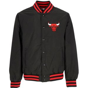 New Era, Jassen, Heren, Zwart, M, Polyester, Chicago Bulls Bomberjack Zwart/Rood