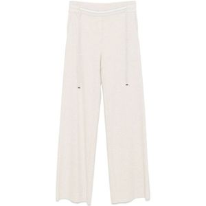 D.Exterior, Broeken, Dames, Beige, L, Wol, Melange Fleece Track Pants