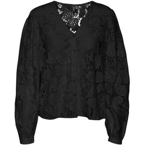 Vero Moda, Blouses & Shirts, Dames, Zwart, XL, Zwarte Kant Blouse | Freewear Zwart