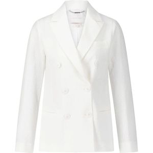 Rich & Royal, Elegant Crepe Blazer Wit, Dames, Maat:M