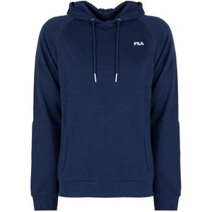 Fila, Sweatshirts & Hoodies, Heren, Blauw, XL, Katoen, Loszittende hoodie