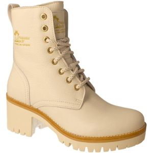 Panama Jack, Schoenen, Dames, Beige, 37 EU, Leer, Waterdichte witte leren dameslaars