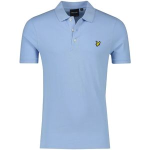 Lyle & Scott, Korte mouw poloshirt in lichtblauw Blauw, Heren, Maat:M