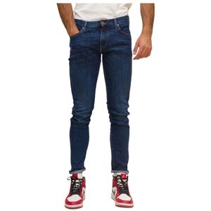 Emporio Armani, Jeans, Heren, Blauw, W32, Katoen, Blauwe Slim Fit Jeans