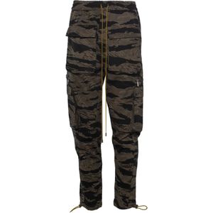 Rhude, Camouflage Cargo Broek Bruin, Heren, Maat:S