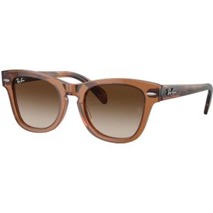 Ray-Ban, Trendy Transparante Bruine Zonnebril Bruin, unisex, Maat:46 MM