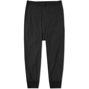 Neil Barrett, Zwarte cropped broek met elastische taille Zwart, Heren, Maat:L