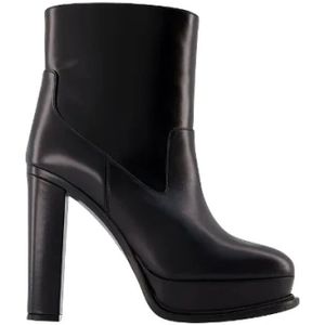 Alexander McQueen, Schoenen, Dames, Zwart, 36 1/2 EU, Leer, Leather boots