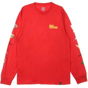 Huf, Lange Mouw Pulp Props Rood Shirt Rood, Heren, Maat:S