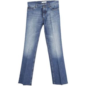 Saint Laurent Vintage, Pre-owned, Dames, Blauw, L, Katoen, Pre-owned Cotton jeans