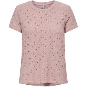 Jacqueline de Yong, Tops, Dames, Roze, S, Polyester, Roze korte mouwen T-shirt